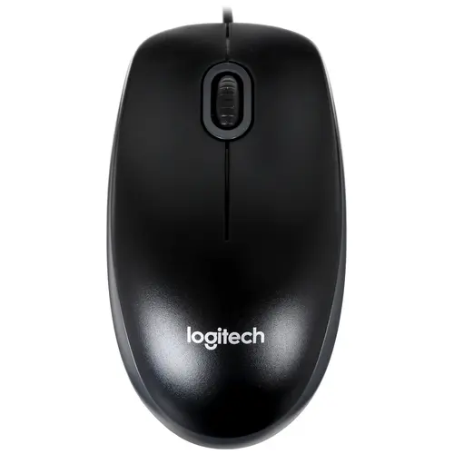Мышь Logitech B100 Black (черный, USB, оптика, 800 dpi, 3 кл., 1.8 м, симметричный дизайн) [ 910-003357/910-006605 ]