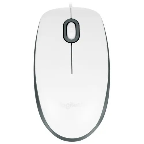 Мышь Logitech M100 White (белый, USB, оптика, 1000 dpi, 3 кл., 1.8 м, симметричный дизайн) [ 910-005004 ]