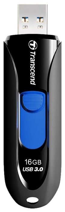 Флэш-накопитель 16 GB Transcend JetFlash 790 (черный, пластик, 12 MB/s 90 MB/s 64x21x11 мм, выдвижной коннектор, USB 3.0 Type-A) [ TS16GJF790K ]