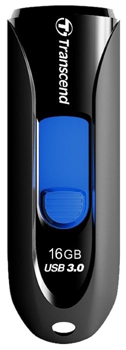 Флэш-накопитель 16 GB Transcend JetFlash 790 (черный, пластик, 12 MB/s 90 MB/s 64x21x11 мм, выдвижной коннектор, USB 3.0 Type-A) [ TS16GJF790K ]