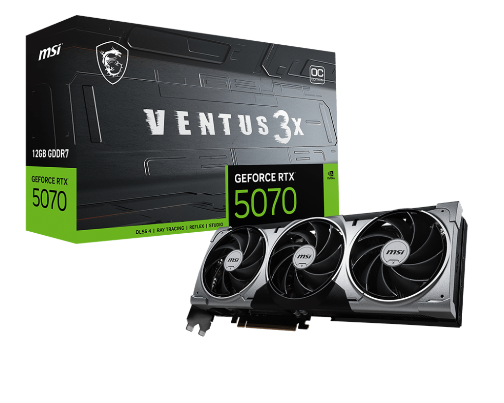 Видеокарта MSI GeForce RTX 5070 12G VENTUS 3X OC