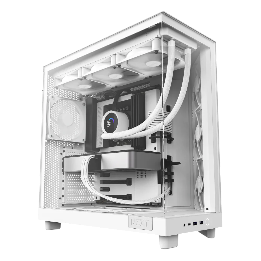 Корпус без блока питания NZXT H6 Flow CC-H61FW-01